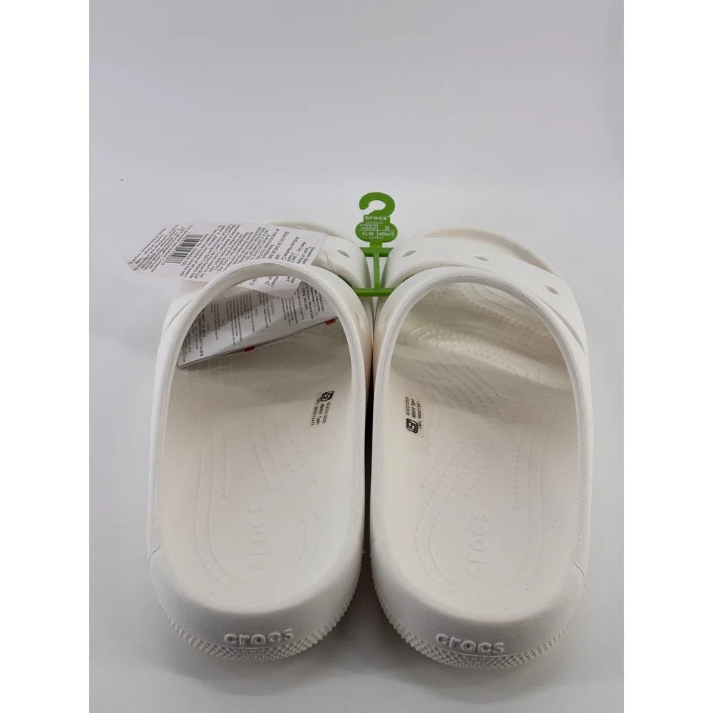 Crocs Classic Sandal V2 Unisex M10 W12 White Two Strap Slide NEW Comfort Beach